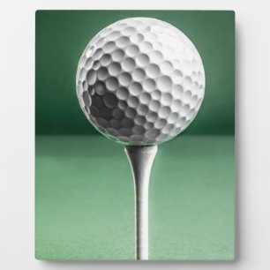 Plaque Photo Golf Ball on Tee