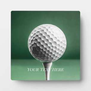 Plaque Photo Golf Ball on Tee Award