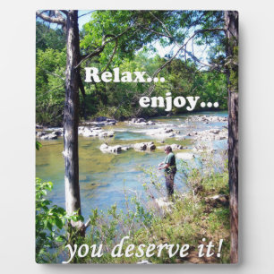 Plaque Photo Gone Fishing Card