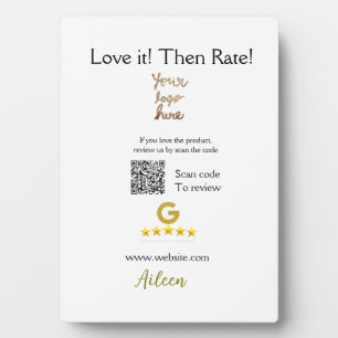 Plaque Photo Google évaluez-nous avis commande achat entreprise