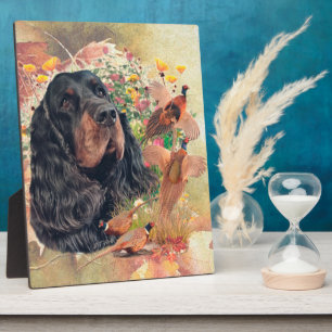 Plaque Photo Gordon Setter,