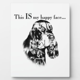 Plaque Photo Gordon Setter Happy Face