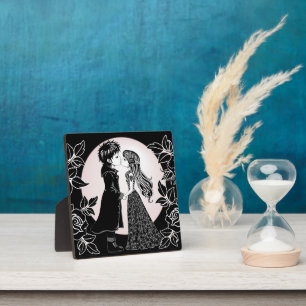 Plaque Photo Gothique Emo Enfants Kiss Valentine's Day