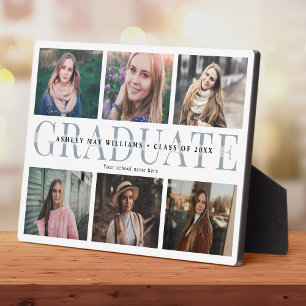 Plaque Photo Graduation moderne Photo Collage Chic Keepsaké
