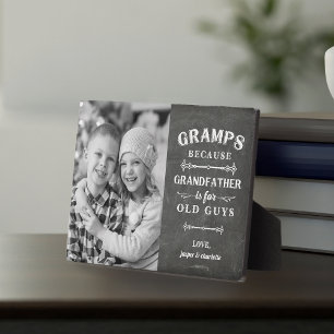 Plaque Photo Gramps Grandfather Father's Day Kids Photo