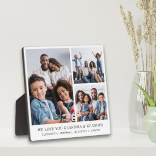 Plaque Photo Grand-parents Vous Aiment 3 Photo Collage