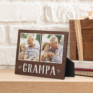 Plaque Photo Grand-père Russe Deux Photo Grampa