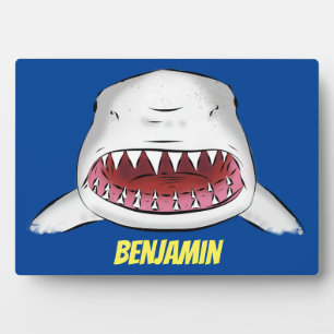 Plaque Photo Grand requin blanc moyen dessin animé