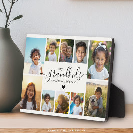 Plaque Photo Grandchildren Photo Collage Gift for Grandma