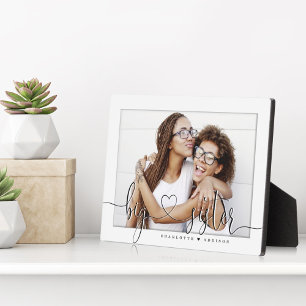 Plaque Photo Grande Soeur Moderne Minimal blanc Matboard Photo