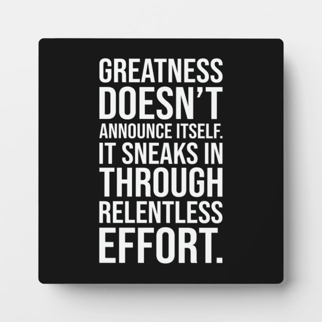 Plaque Photo Grandeur - Succès Hustle Motivation (Devant)