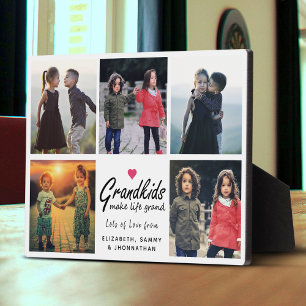 Plaque Photo Grandkids Make Life Grand Photo Collectionner Keep