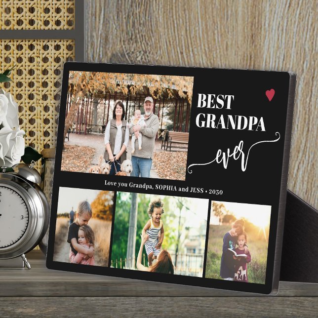Plaque Photo Grandkids photo collage best grandpa ever  (Créateur téléchargé)