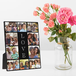 Plaque Photo Grandma Love 10 Photo Collage noir