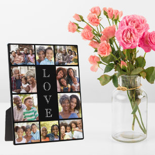 Plaque Photo Grandma Love 10 Photo Collage noir