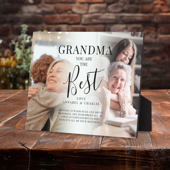 Plaque Photo 'GRANDMA' vous êtes le meilleur' Photos, Noms et C (Créateur téléchargé)
