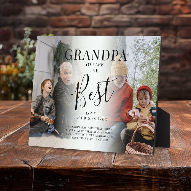 Plaque Photo 'GRANDPA' vous êtes les Meilleures Photos, Nom/s e (Créateur téléchargé)
