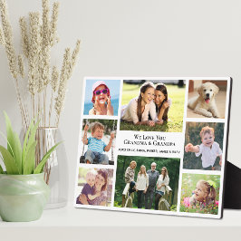 Plaque Photo Grandparents Love You 8 Photo Collage