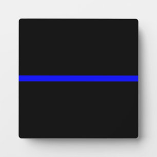 Plaque Photo Graphique Symbolique de ligne bleue mince