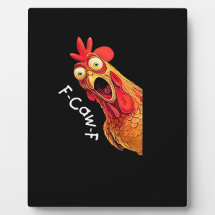 Plaque Photo Graphique vintage classique de poulet F-Caw-F