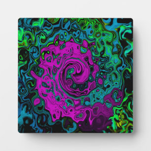 Plaque Photo Gras, Magenta, Abstrait, Groovy, Art Liquide, Tour