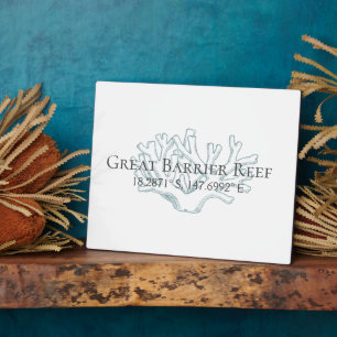 Plaque Photo Great Barrier Reef Latitude Longitude