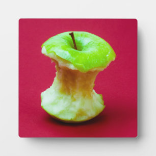 Plaque Photo Green apple core