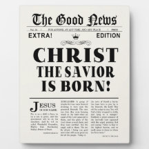 Gros titre du journal Noël