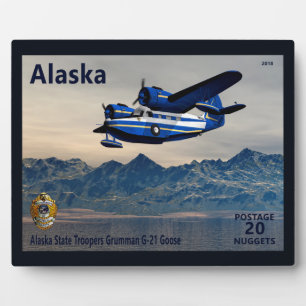 Plaque Photo Grumman G-21 Goose - Postage en Alaska