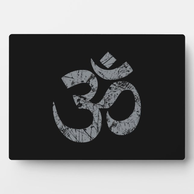 Plaque Photo Grunge OM Symbole Spiritualité Yoga (Devant)