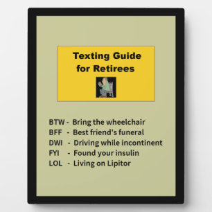 Plaque Photo Guide textuel pour les retraités