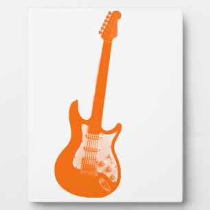 Plaque Photo Guitare orange
