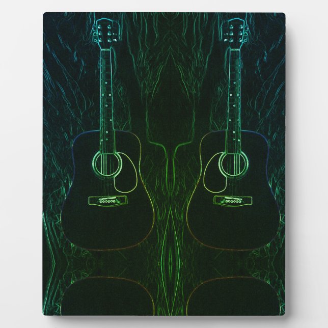 Plaque Photo Guitares acoustiques (Devant)