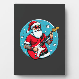 Plaque Photo Guitariste de Noël Rockmusic Noël (4)