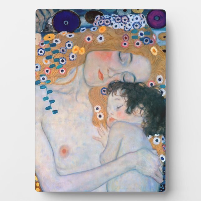 Plaque Photo Gustav Klimt - Mère et Enfant (Devant)