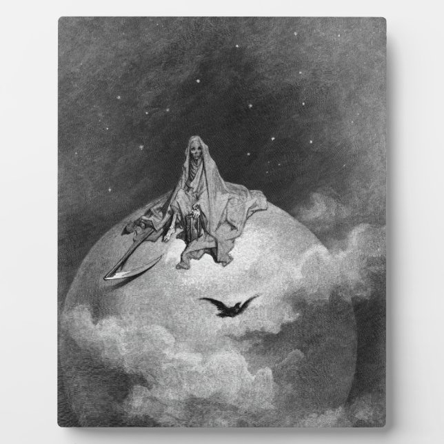 Plaque Photo Gustave Dore - Le Corbeau (Devant)