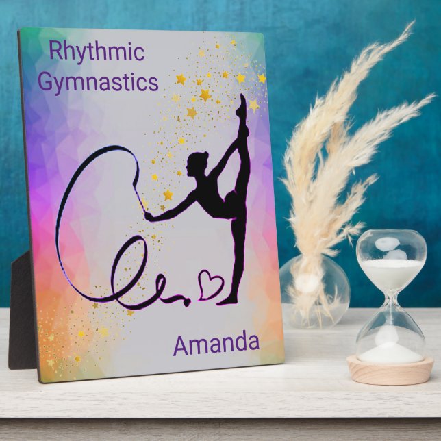 Plaque Photo Gymnastique rythmique ruban filles (Côté)