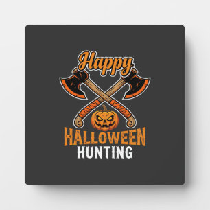 Plaque Photo Hachettes Croisées de Chasse Halloween Jack O Lant