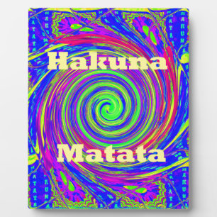 Plaque Photo Hakuna Matata - Conception de tourbillons aux coul