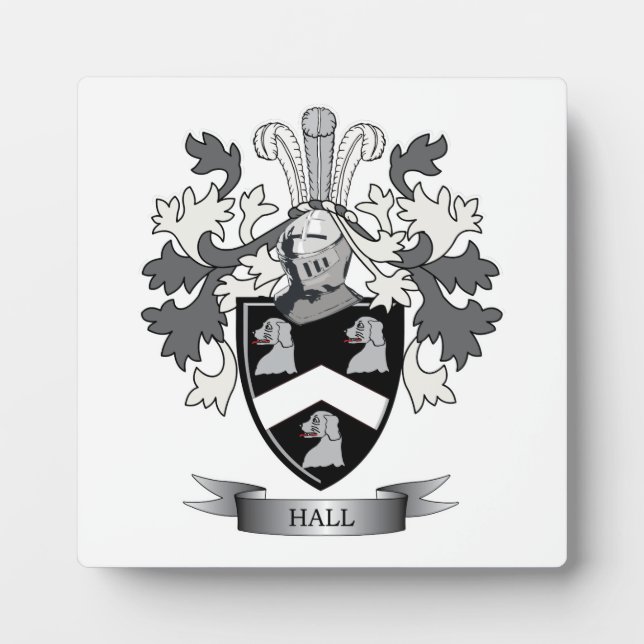 Plaque Photo Hall Famille Crest Armoiries (Devant)