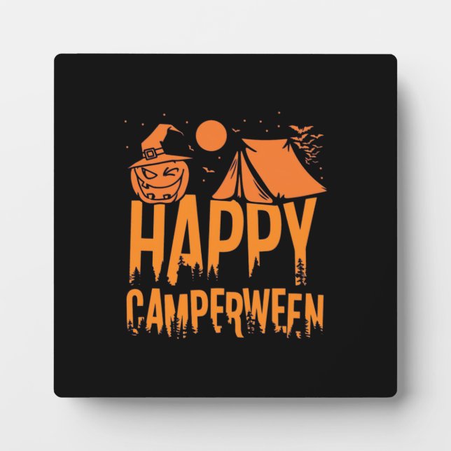 Plaque Photo Halloween Camper Nature (Devant)