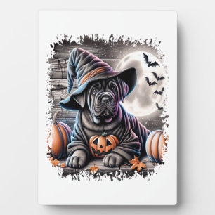 Plaque Photo Halloween Canne Corso Dog