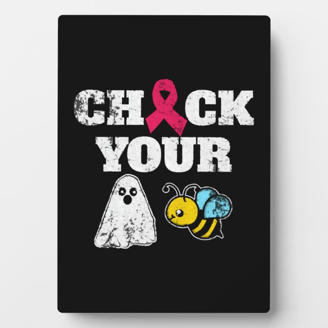 Plaque Photo Halloween du cancer du sein (Devant)