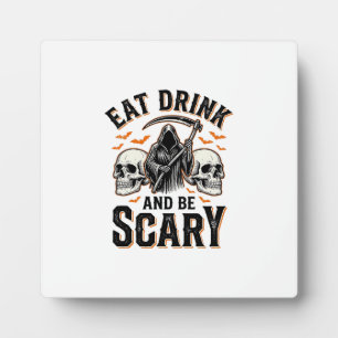 Plaque Photo Halloween Épouvantable Manger Boire Et Être Effray