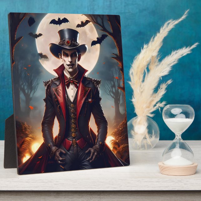 Plaque Photo Halloween Steampunk Vampire Zombie (Côté)
