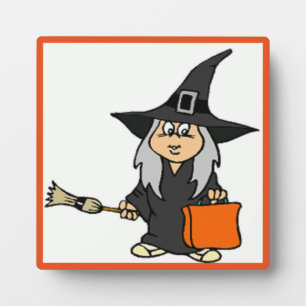 PLAQUE PHOTO HALLOWEEN WITCH