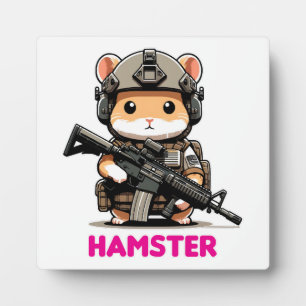 Plaque Photo Hamster tactique
