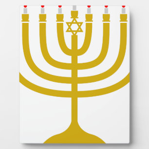 Plaque Photo Hanoukka Menorah
