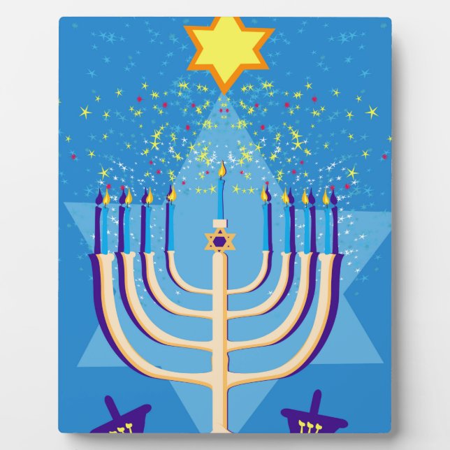 Plaque Photo hanoukka menorah (Devant)