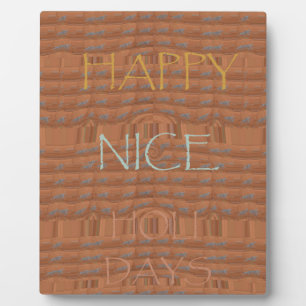 Plaque Photo Happy Holidays Zebra Art Print